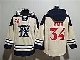 Men's Texas Rangers #34 Nolan Ryan Cream Ageless Must-Have Lace-Up Pullover Hoodie,baseball caps,new era cap wholesale,wholesale hats